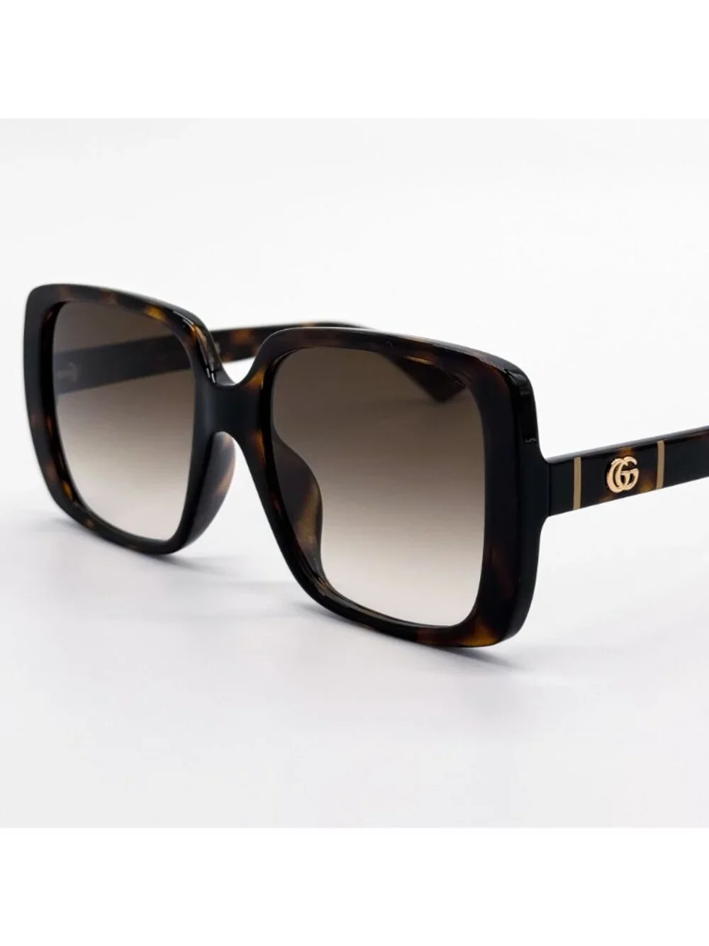 New Gucci Havana Brown Square Women Sunglasses GG0632SA 002